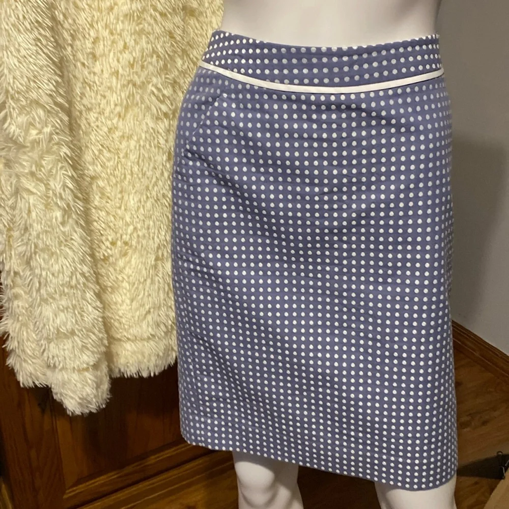 The Limited Women’s Gray/Blue & White Polka Dot Pencil Skirt. Size 2. - Picture 1 of 7